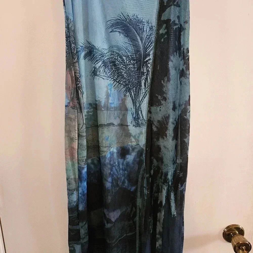 Anthropologie Sleeveless Sheath Midi Beach Cover up Dress Medium - Picture 5 of 8